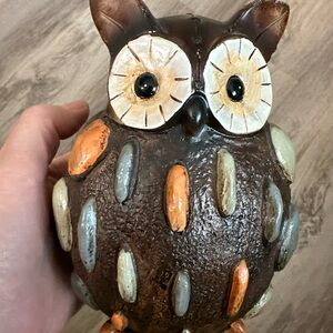 Vintage Tii Colections 1970’s Boho MCM Intriguing Hoot Owl Bird Figurine Resin